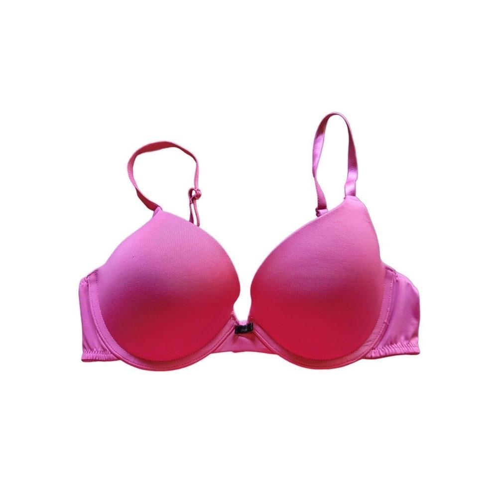 Maidenform Bra 34c Womens Padded Push Up Pink Underwired Adjustable Straps
